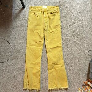 Frame yellow flare jeans